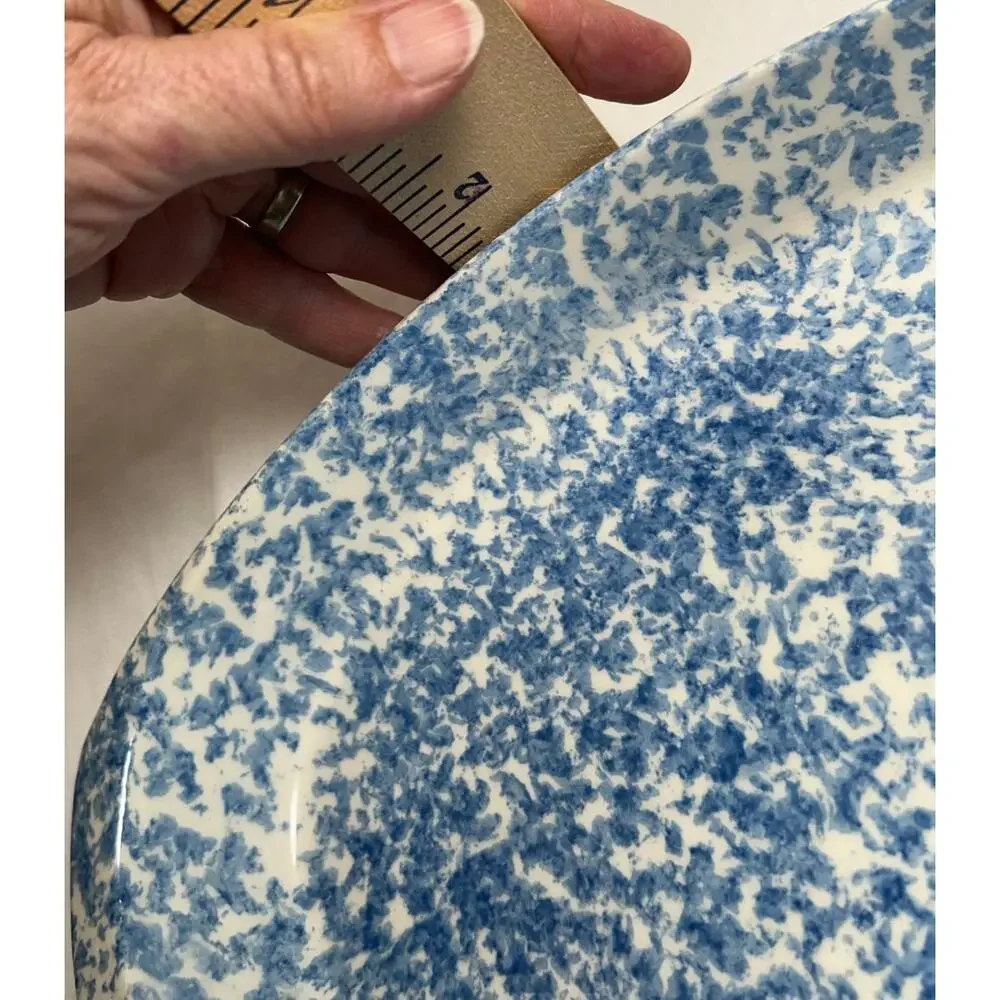Vintage El Camino blue splattered baking dish EC211